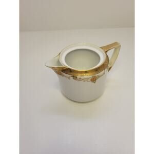Antique Hand Painted Nippon Delicate Porcelain w/ Raised Texture Creamer No Lid